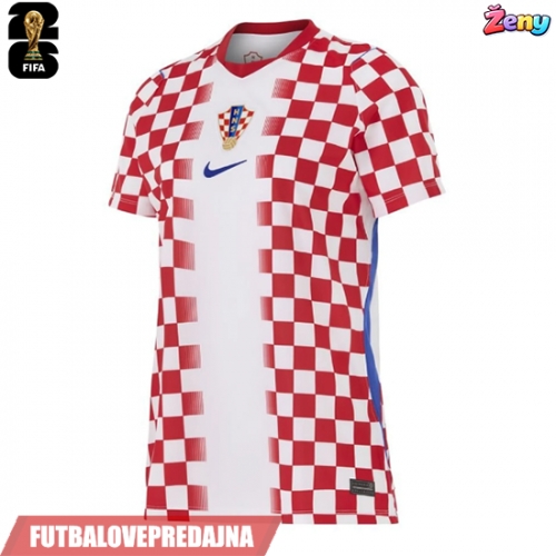 Lacne Ženy Futbalové dres Chorvátsko MS 2026 Krátky Rukáv - Domáci